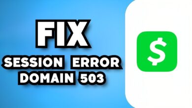 Session Error Domain Error 503