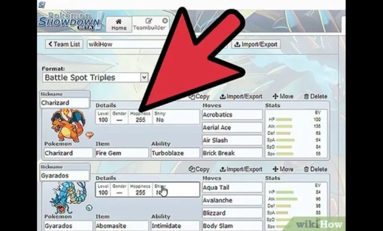 Pokemon Showdown Team Builder